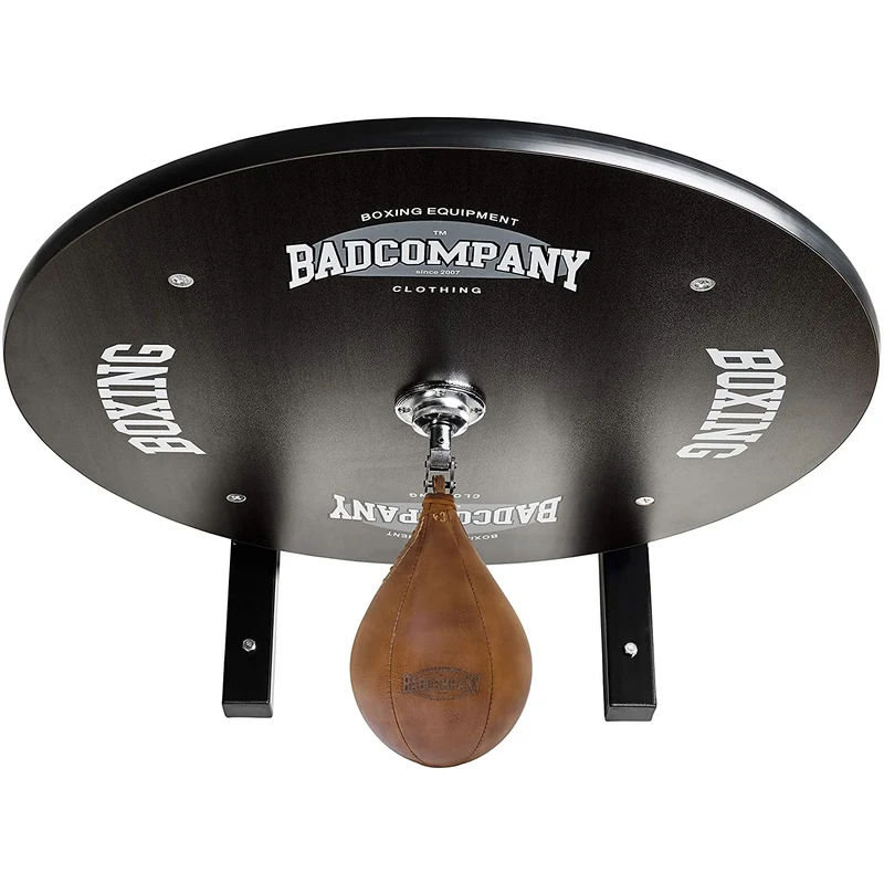 Speedball Plattform mit Vintage Leder Boxbirne medium zur Wandmontage I BCA-39