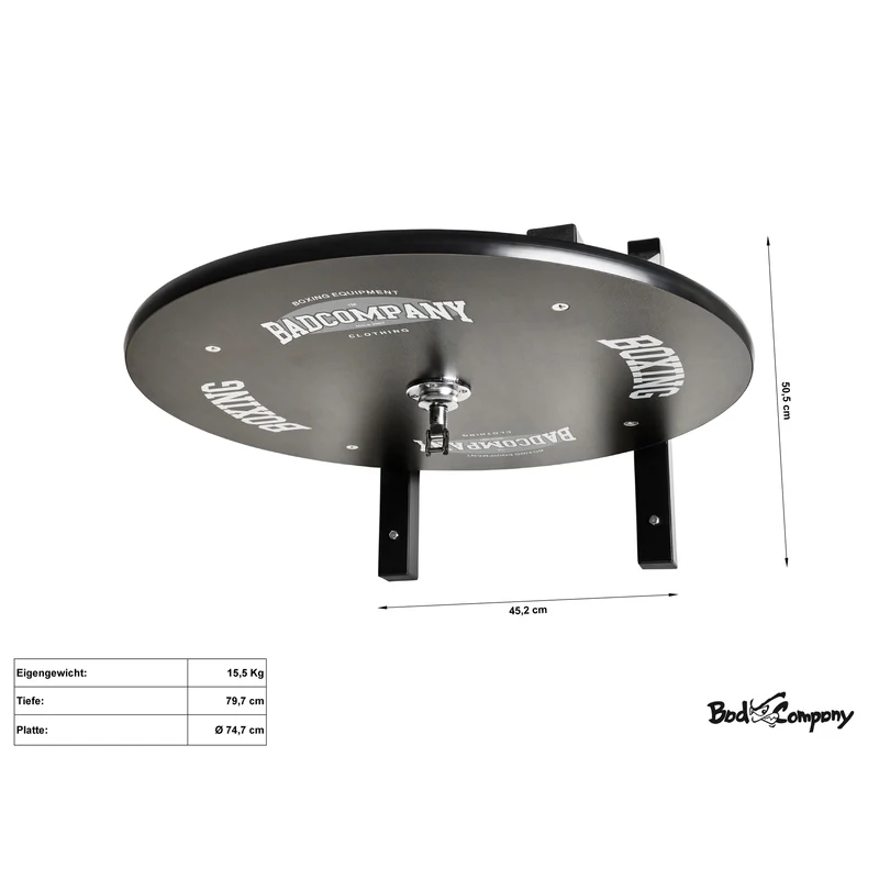 Speedball Plattform mit Leder Boxbirne schwarz medium zur Wandmontage I BCA-39