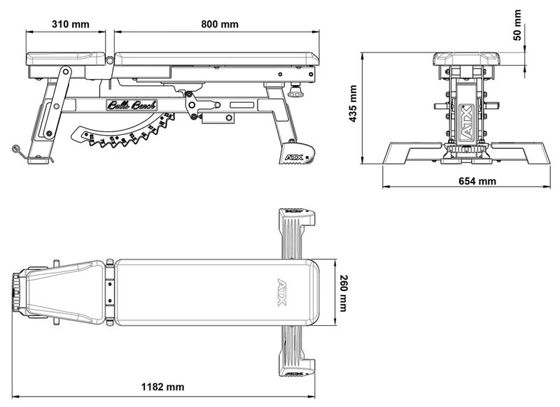 ATX® Verstellbare Hantelbank - Bulls Bench
