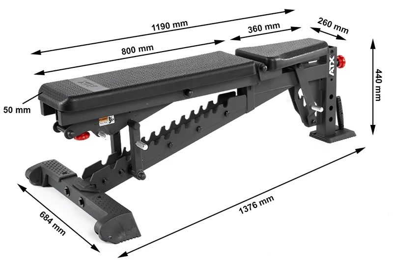 ATX® Verstellbare Hantelbank - Ultimate PU