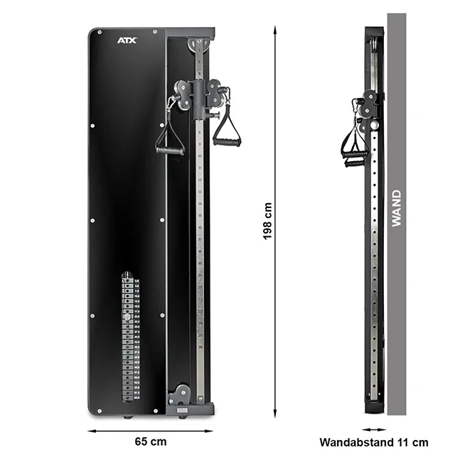 ATX® Single Wandzugstation mit 60 kg Steckgewichten