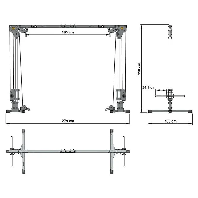 ATX® Cable Crossover - Plate load - Höhe 198 cm