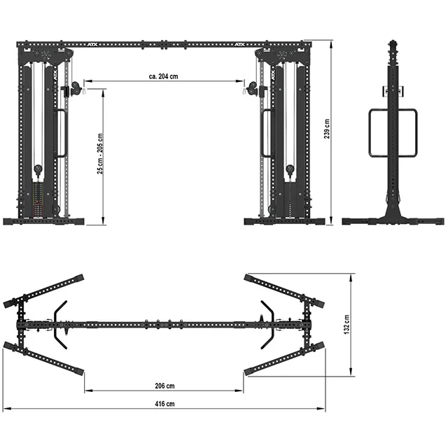 ATX® Cable Crossover - Kabelzugstation 2 x 90 kg Steckgewichte