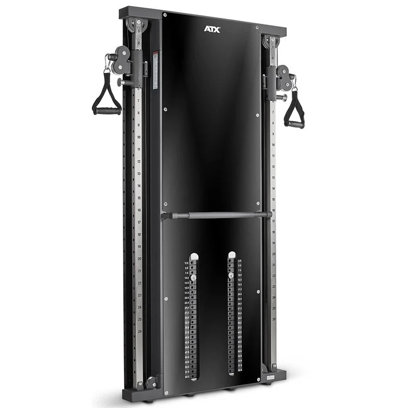 ATX® Duale Wandzugstation - Schwarz - mit 2 x 60 kg Steckgewichten