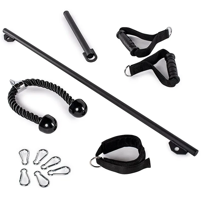 ATX® Duale Wandzugstation - Schwarz - mit 2 x 60 kg Steckgewichten