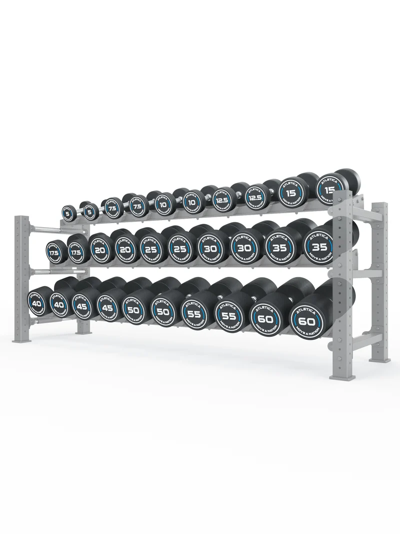 Rundhanteln PRO | Set 6 - Complete | 5 - 60kg | inkl. Add-on-Flex Plates und Ablage