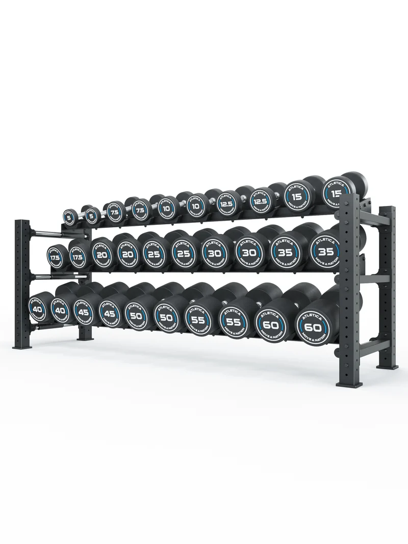 Rundhanteln PRO | Set 6 - Complete | 5 - 60kg | inkl. Add-on-Flex Plates und Ablage