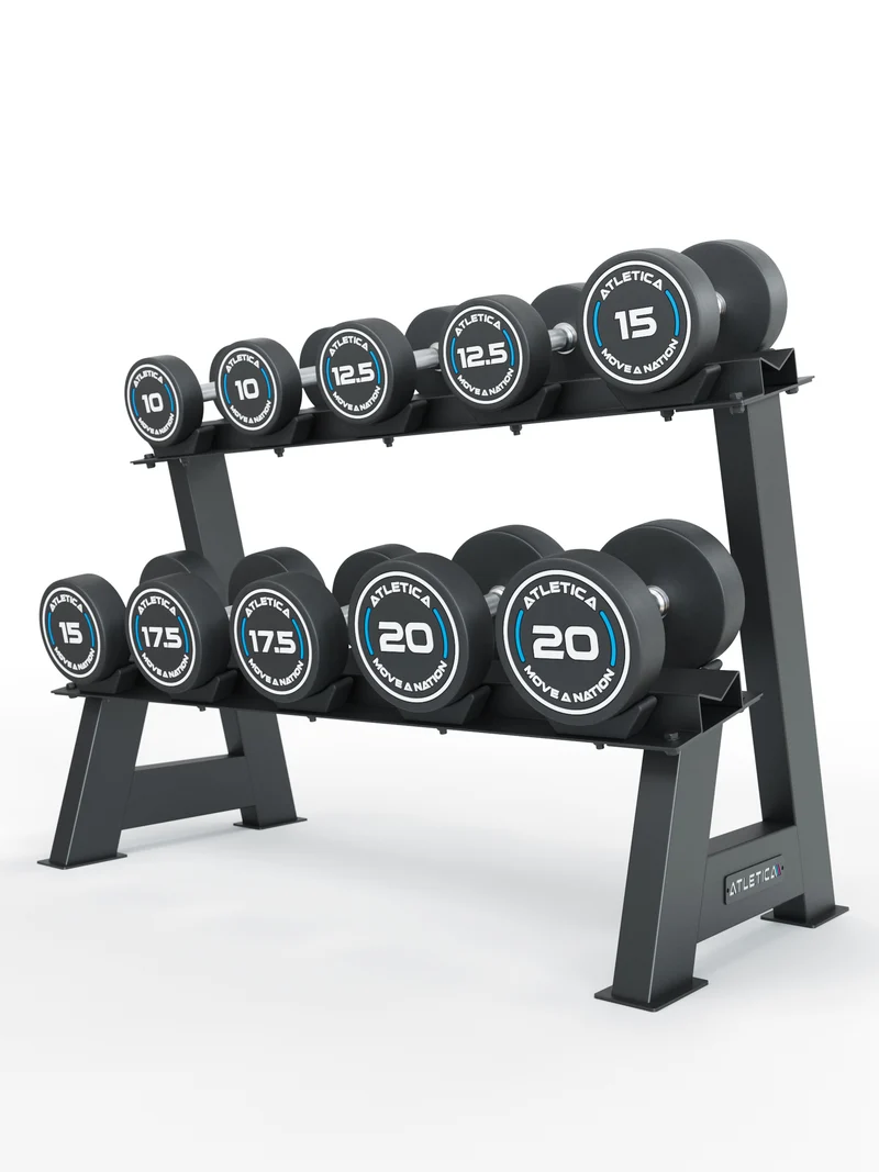 Rundhanteln PRO | Set 2 - Fortgeschritten | 10 - 20kg | inkl. Ablage