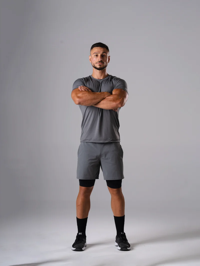 Hard Lift T-Shirt | CastleRock Grey