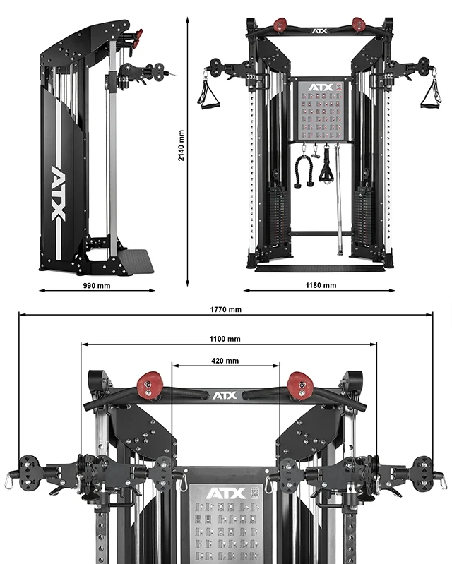 ATX® Kabelzugstation - Rack mit 2 x 90 kg Steckgewichte