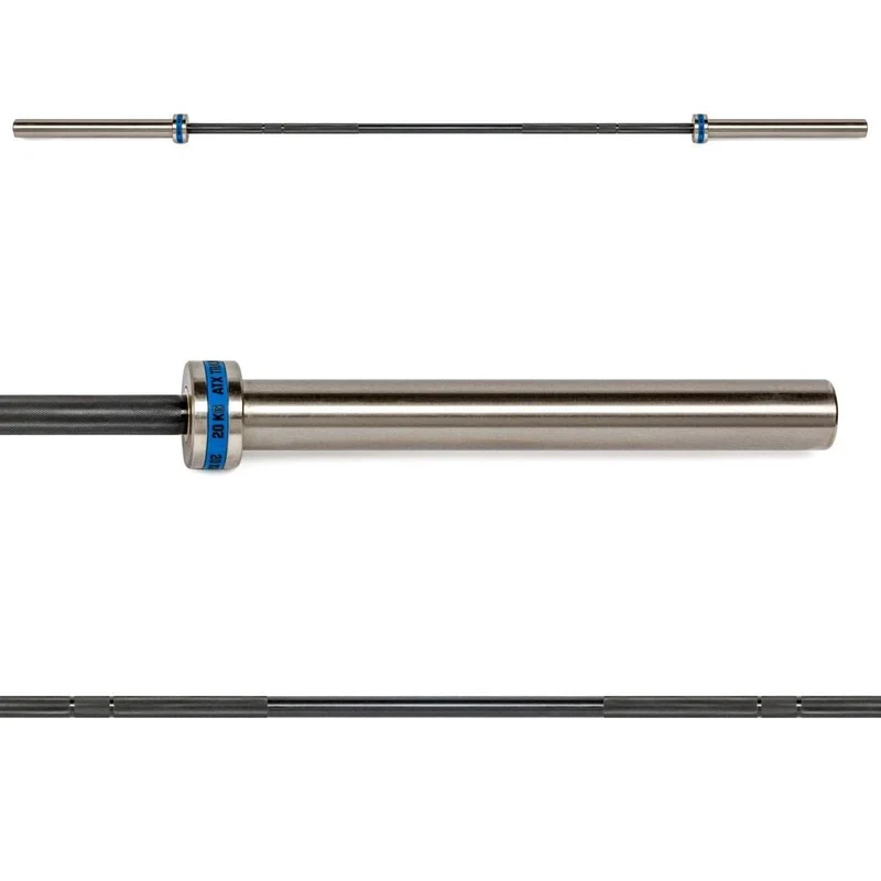 ATX® Olympic Hybrid Training Bar 220 cm x 50 mm - Black Oxid / Chrom