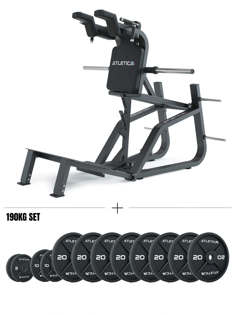 HyperLever SET | V-Squat + 190kg Iron Plates
