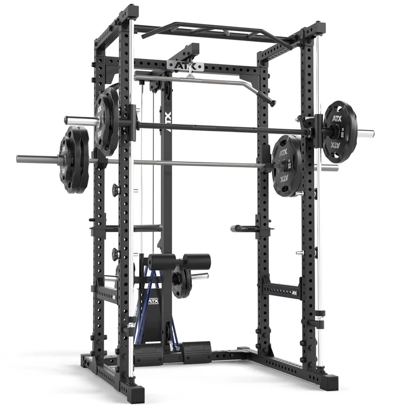 ATX® Power Rack Komplettstation 660 Höhe 215 cm - mit Plate Load Latzug & Multipresse
