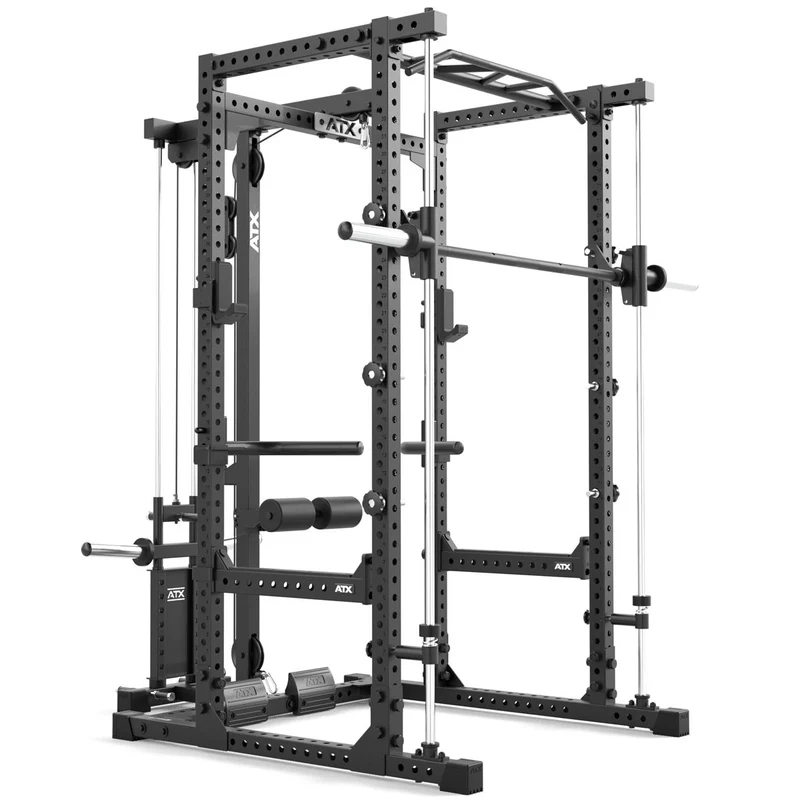 ATX® Power Rack Komplettstation 660 Höhe 215 cm - mit Plate Load Latzug & Multipresse