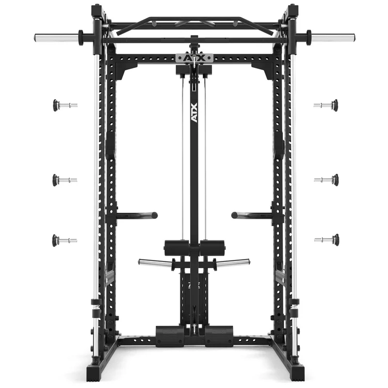 ATX® Power Rack Komplettstation 660 Höhe 215 cm - mit Plate Load Latzug & Multipresse