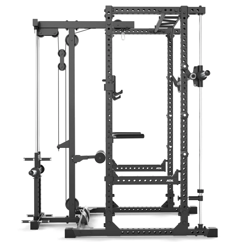 ATX® Power Rack Komplettstation 660 Höhe 215 cm - mit Plate Load Latzug & Multipresse