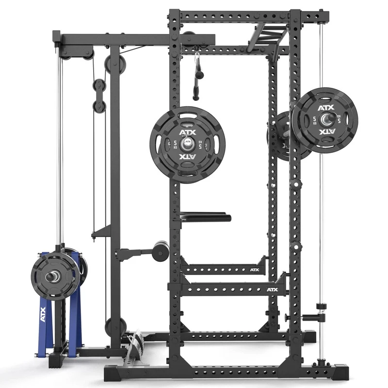 ATX® Power Rack Komplettstation 660 Höhe 215 cm - mit Plate Load Latzug & Multipresse