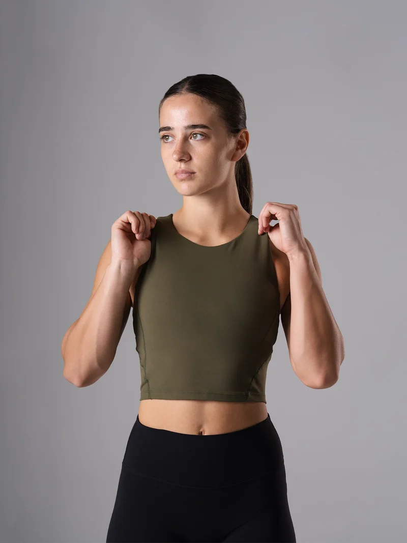 Power Form Tank Top Bra | Olive Night