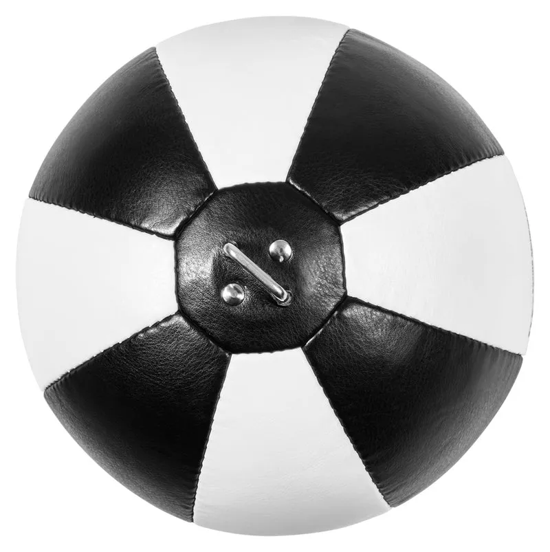 Doppelendball aus Kunstleder mit Spanngurten white