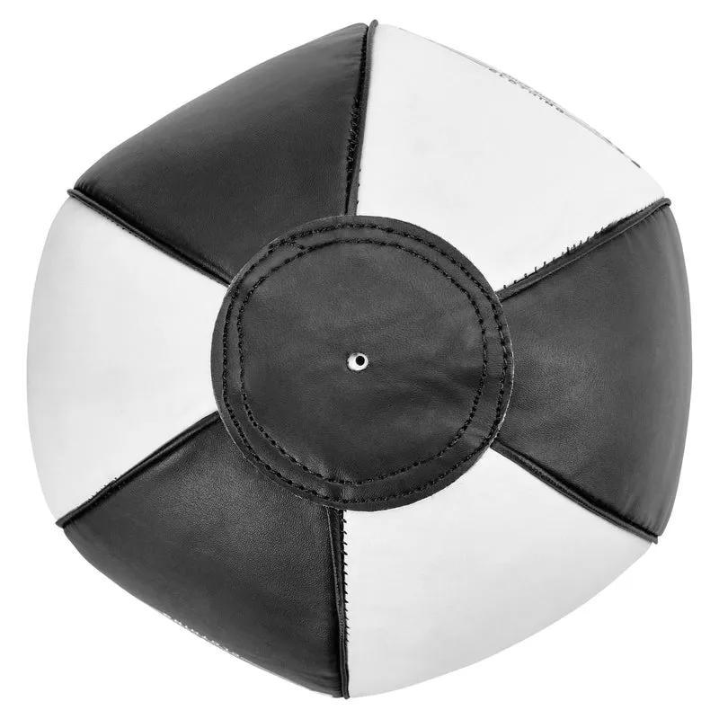 Boxbirne aus Echt-Leder medium black/white