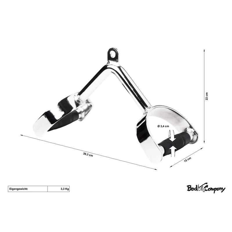 Breiter Ruder Multi Griff m. Gummi Hand-Grips