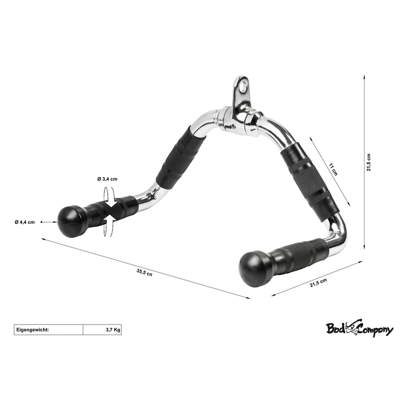 Multi Rudergriff m. Gummi Hand-Grips Griff