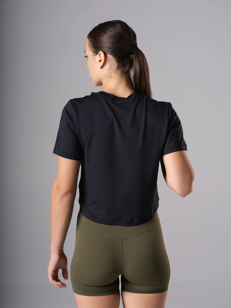 Power Lift Cropped T-Shirt | Schwarz