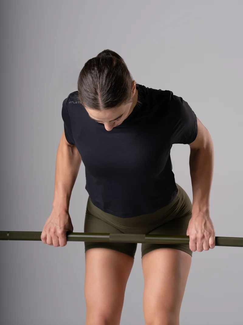 Power Lift Cropped T-Shirt | Schwarz
