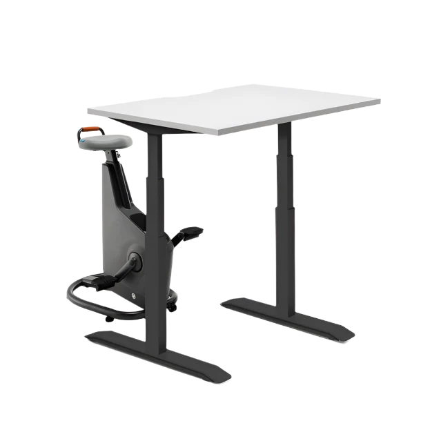 LifeSpan Ampera Bike Desk Space Grey with Standing Desk