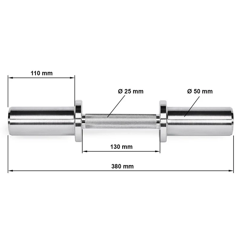 ATX® Kurzhantelstange Chrom 38 cm x 50 mm - Rocket Series