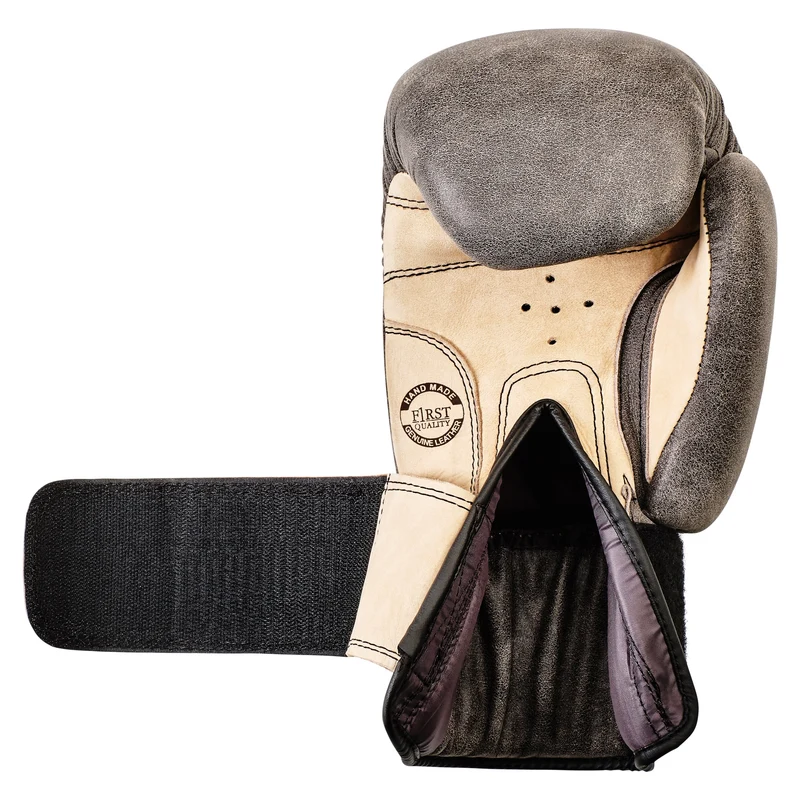 Retro Boxhandschuhe aus Rindsleder mit Belüftungssystem