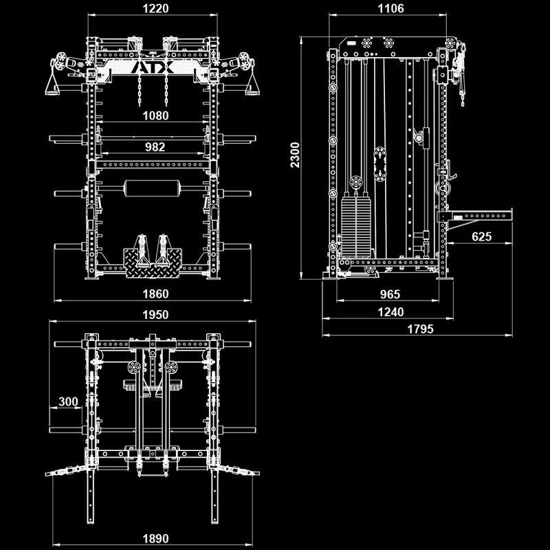 ATX® Multi Pull Smith Rack - MPHR-780