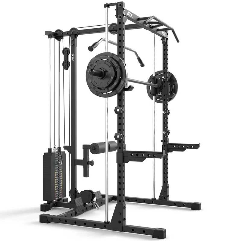ATX® Half Rack-Komplettset 510 mit Latzug-Steckgewichte und Multipresse - Höhe 196 cm