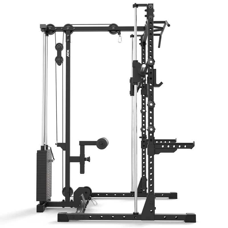 ATX® Half Rack-Komplettset 510 mit Latzug-Steckgewichte und Multipresse - Höhe 196 cm