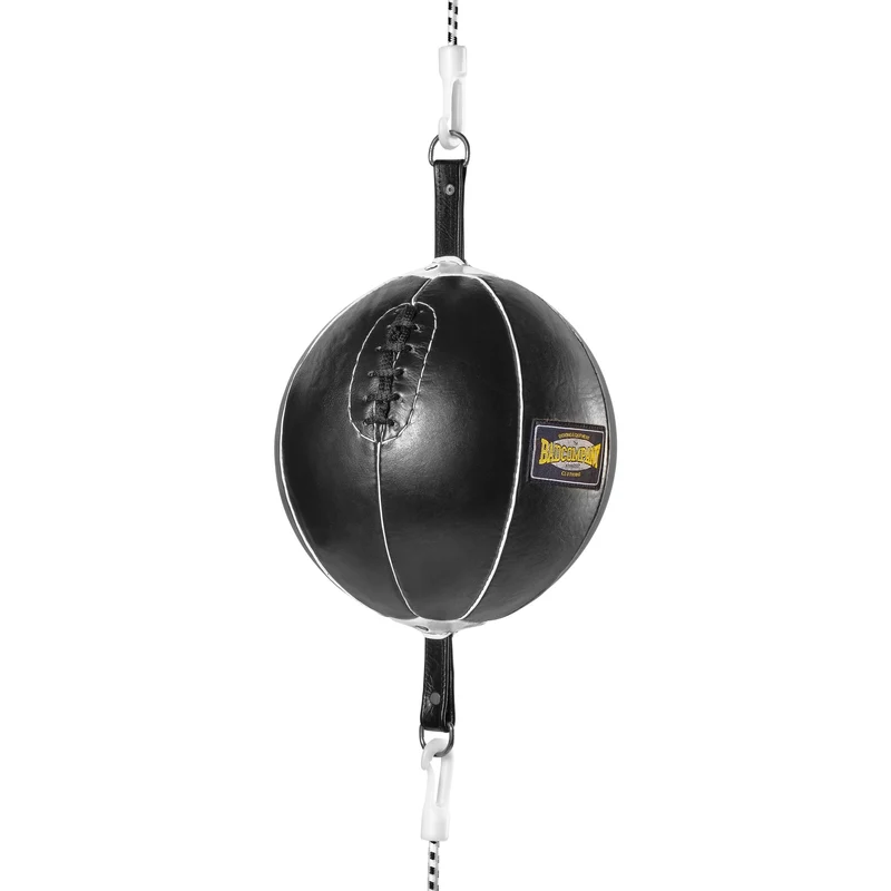 Doppelendball aus Leder inkl. Spanngurten black