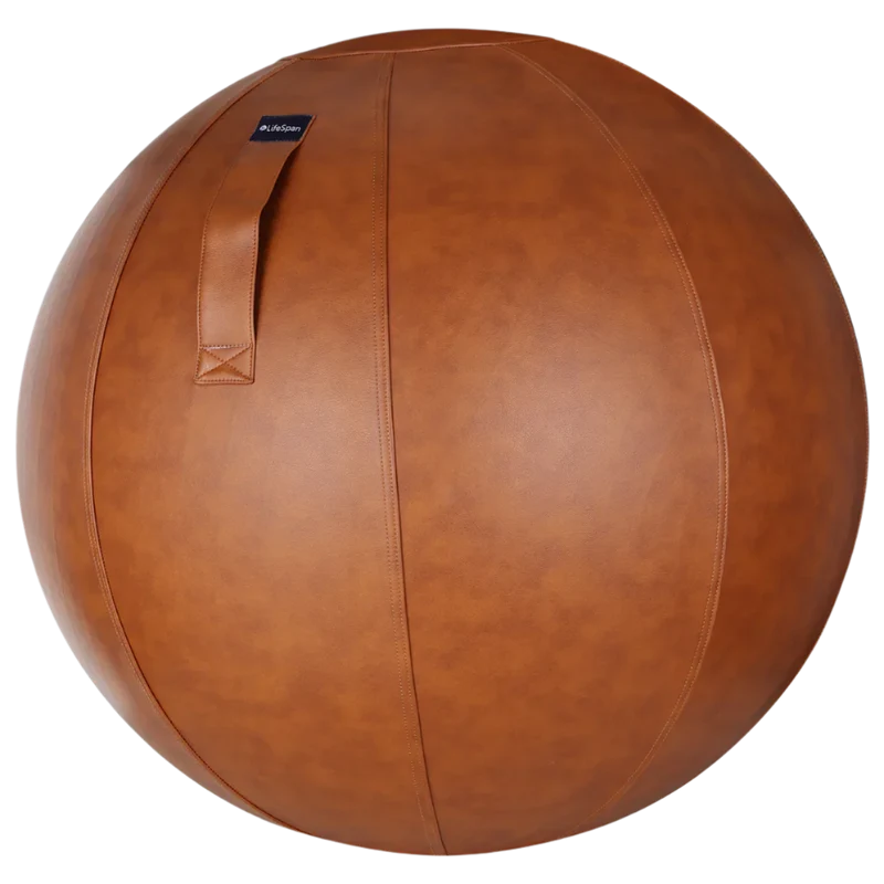 LifeSpan Fitness Workplace Office Chair Yoga Ball - Caramel Leather