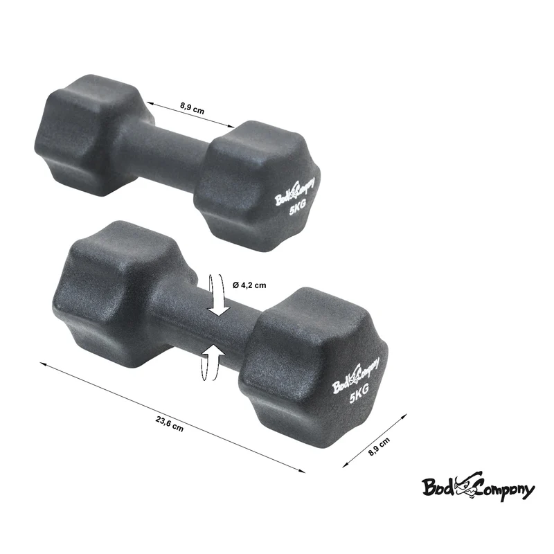 10Kg (2x5,0) Neopren Gymnastik Hanteln Hantel Gewichte Hantel-Set