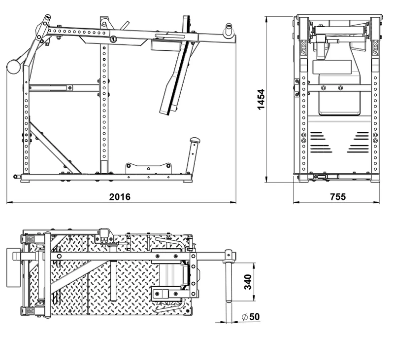 ATX® Pendulum Squat Kniebeugemaschine