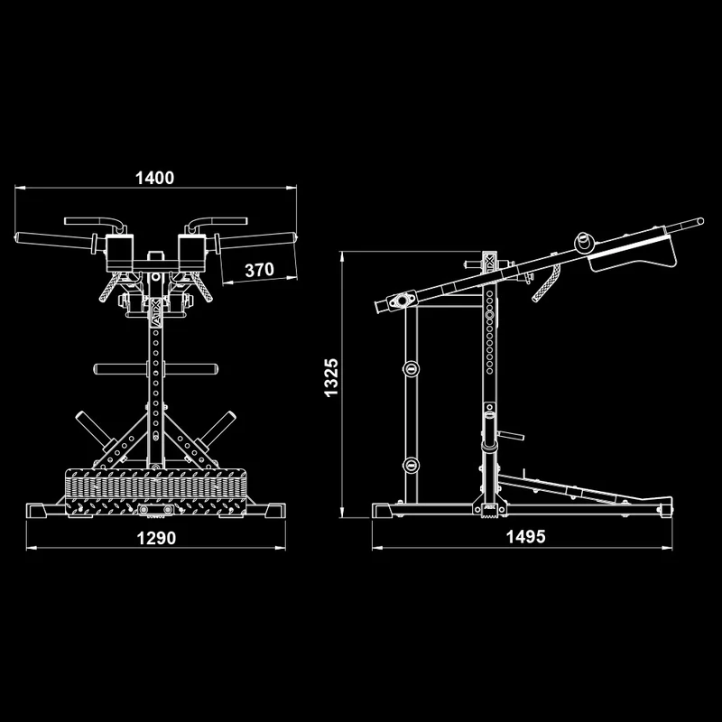 ATX® Kniebeugenmaschine / Wadenmaschine / Viking Press 3 in 1