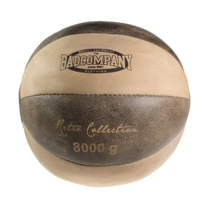 Retro Medizinball aus Rindsleder 8 kg