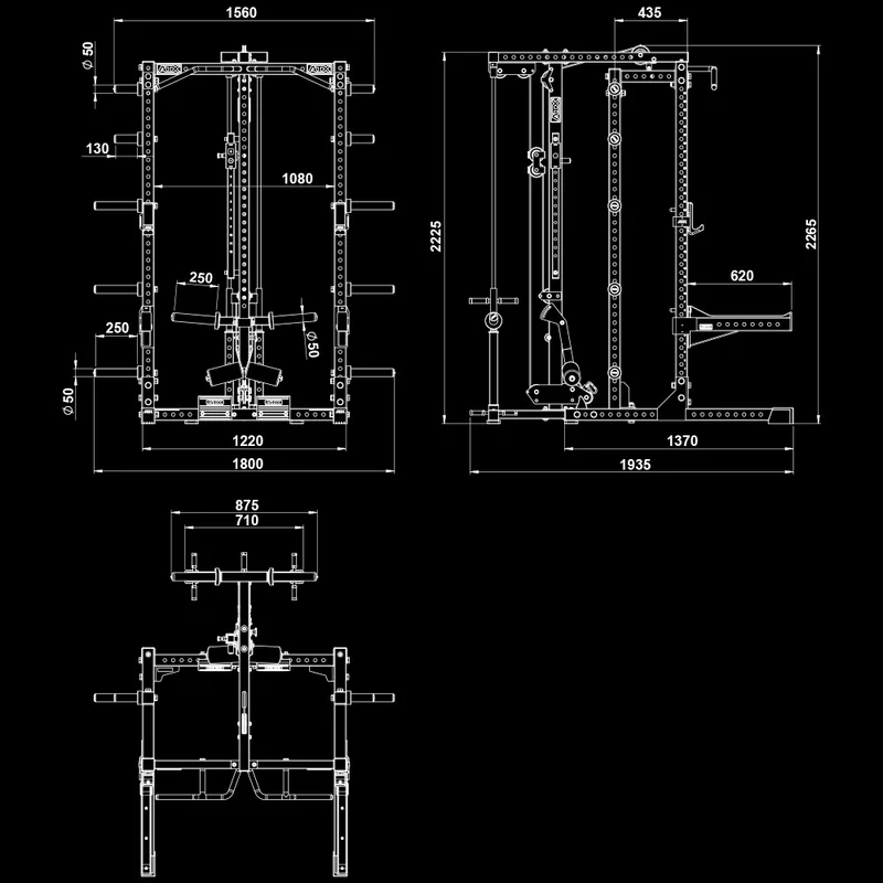 ATX® Half Rack 780 Komplettstation inkl. Extension und Plate Load Latzug