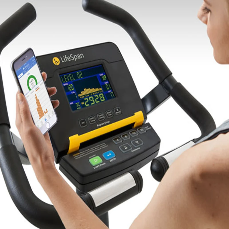 LifeSpan Fitness Light-Commercial Hometrainer Upright Bike C5i Self-Generating Commercial