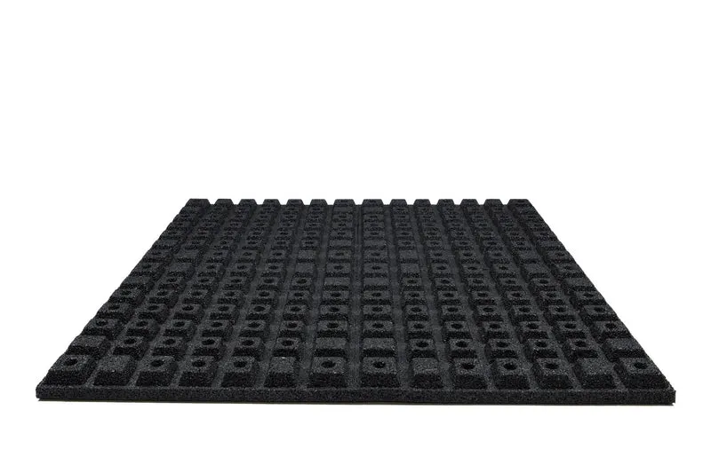 Fitnessboden Granulat Fliese 1000 x 1000 mm - Anti Shock extreme - Schwarz