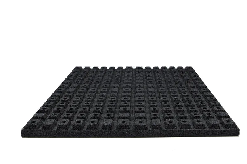 Fitnessboden Granulat Fliese 1000 x 1000 mm - Anti Shock extreme - Schwarz