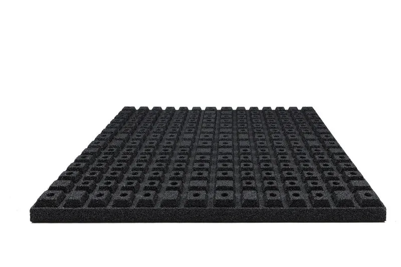 Fitnessboden Granulat Fliese 1000 x 1000 mm - Anti Shock extreme - Schwarz