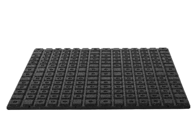 Fitnessboden Granulat Fliese 1000 x 1000 x 30 mm - Schwarz