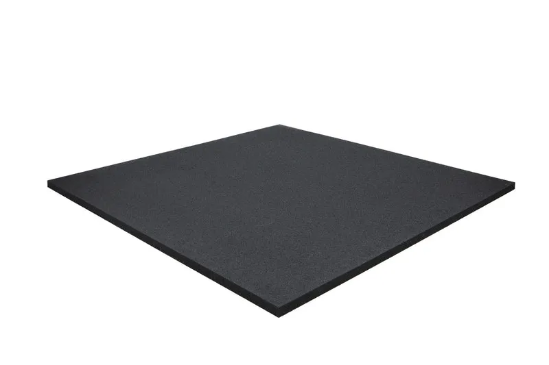 Fitnessboden Granulat Fliese 1000 x 1000 x 20 mm - Schwarz