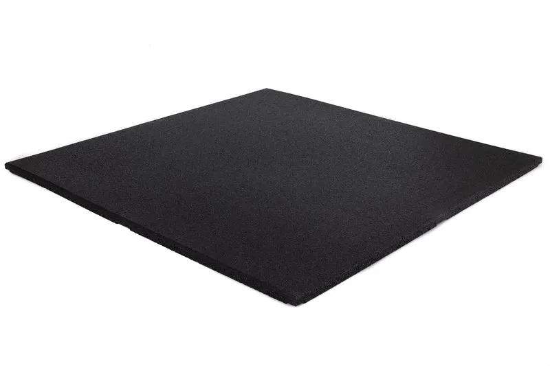 Fitnessboden Granulat Fliese 1000 x 1000 x 20 mm - Schwarz