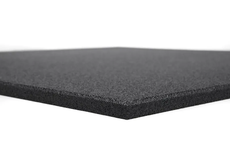 Fitnessboden Granulat Fliese 1000 x 1000 x 20 mm - Schwarz