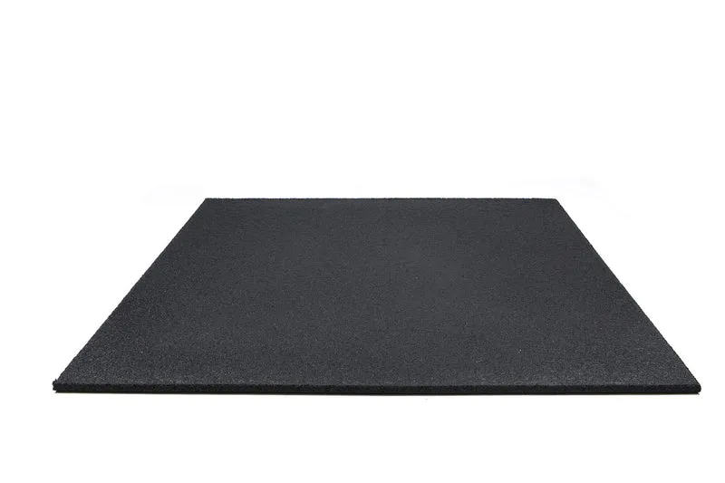 Fitnessboden Granulat Fliese 1000 x 1000 x 15 mm - Schwarz